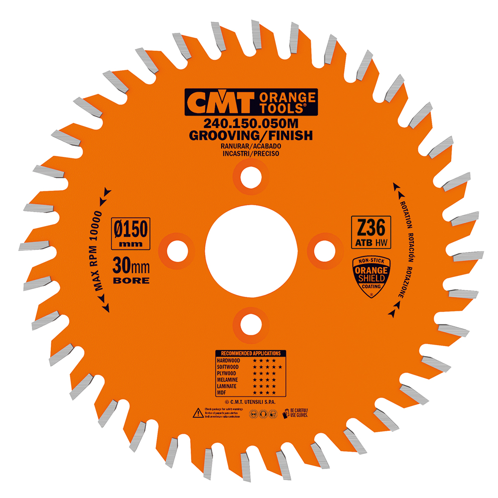 Industrial grooving/finish circular saw blades CMT Orange Tools