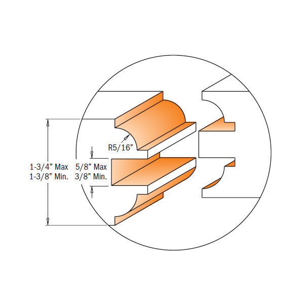Entry & interior door router bit sets 8/900.527 Router bit sets CMT